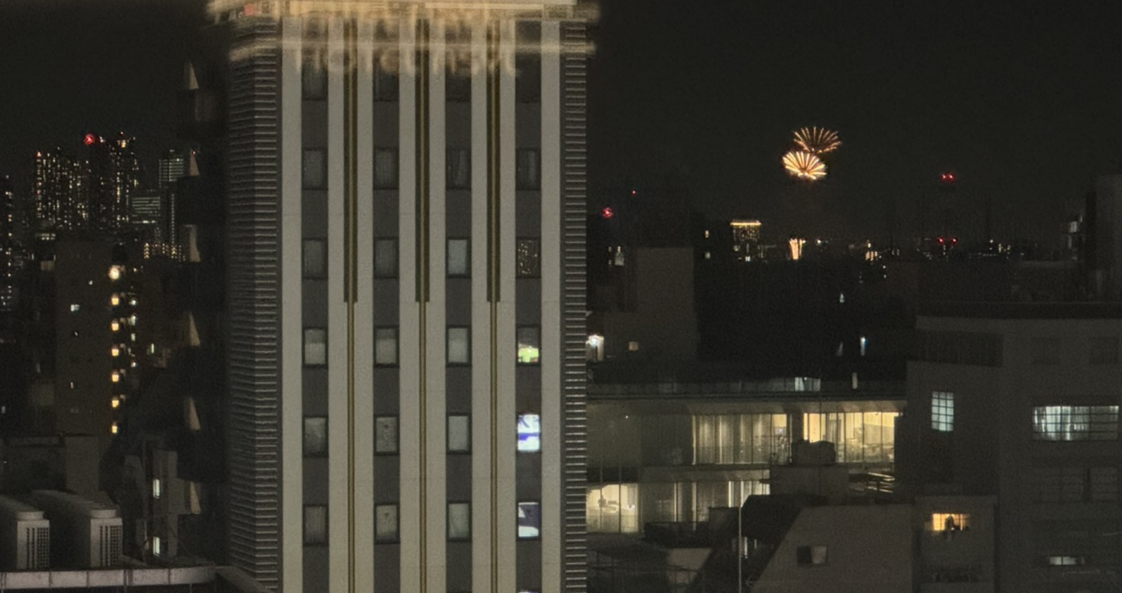 昨夜、多摩川付近で花火が😳⁉️